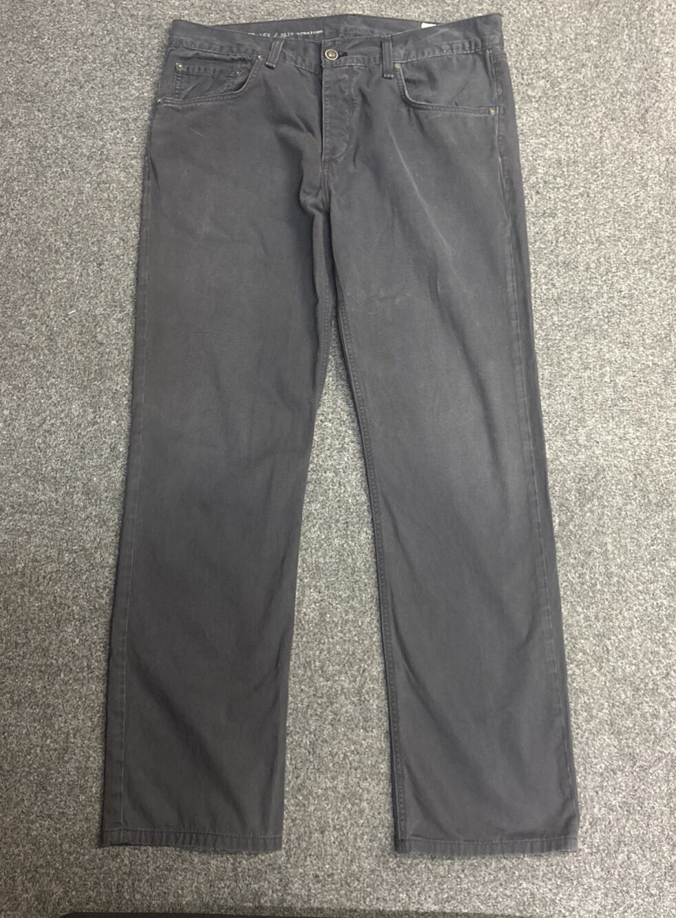 Rag & Bone RB 15X Slim Straight Gray Pants Mens 34 Cotton Made in USA